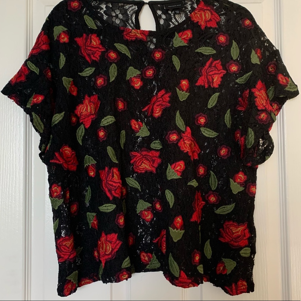 🌹 Life is Rosy w/ WhoWhatWear Floral Lace Blouse